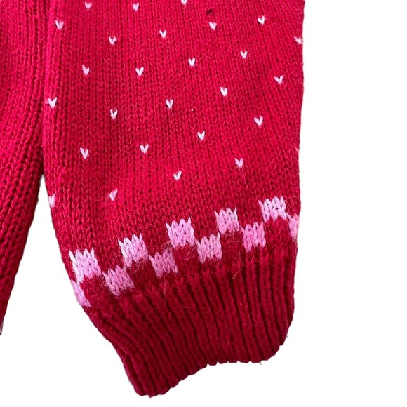 Vintage Pedder Street Red Fair Isle Cat Kitten Knitters Yarn Sweater Small - Picture 4 of 7